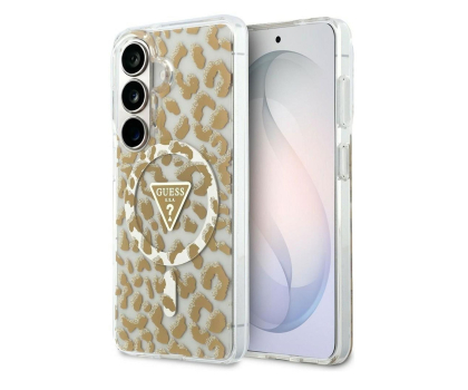 Etui do telefonów Guess Etui Leopard Print Triangle MagSafe do Galaxy S26 brązowy